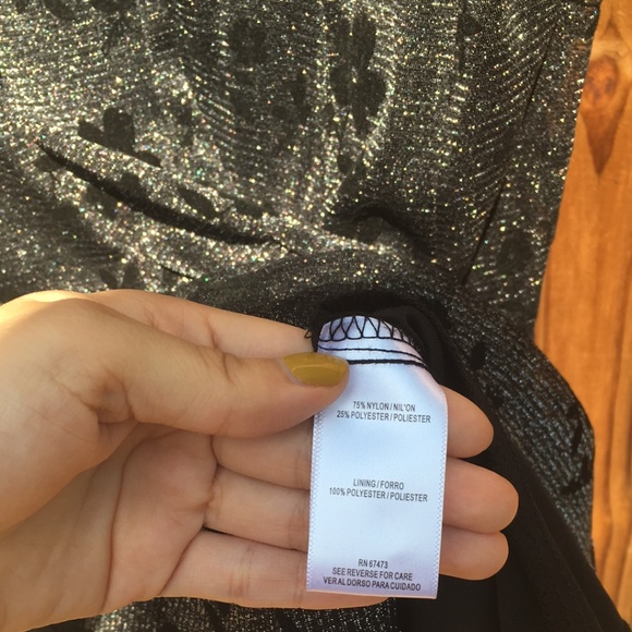 Gabby Skye Black Sparkly Fancy Party Dress Size 14 - Picture 9 of 10